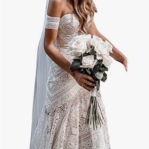 Beautiful brand new with tags boho/beach/rustic/western  Wedding dress size 8